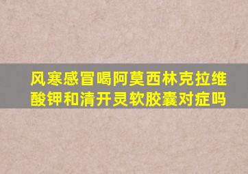 风寒感冒喝阿莫西林克拉维酸钾和清开灵软胶囊对症吗