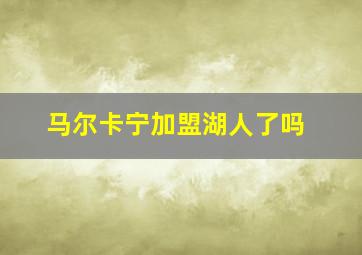 马尔卡宁加盟湖人了吗