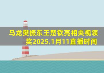 马龙樊振东王楚钦亮相央视领奖2025.1月11直播时间