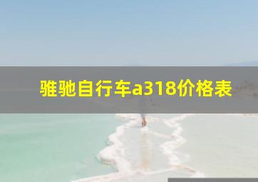 骓驰自行车a318价格表