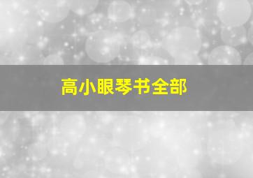 高小眼琴书全部