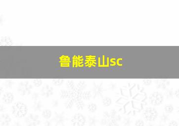 鲁能泰山sc