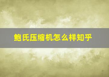 鲍氏压缩机怎么样知乎