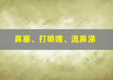 鼻塞、打喷嚏、流鼻涕