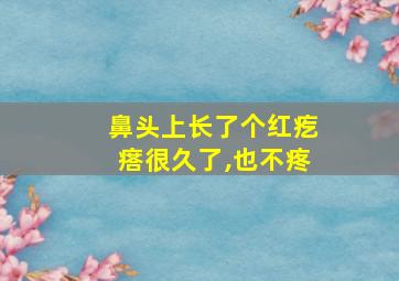 鼻头上长了个红疙瘩很久了,也不疼