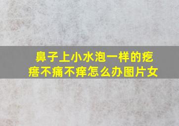 鼻子上小水泡一样的疙瘩不痛不痒怎么办图片女