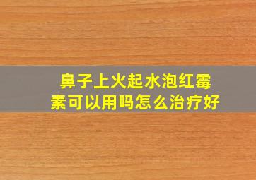 鼻子上火起水泡红霉素可以用吗怎么治疗好