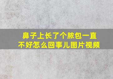 鼻子上长了个脓包一直不好怎么回事儿图片视频