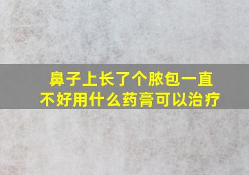 鼻子上长了个脓包一直不好用什么药膏可以治疗