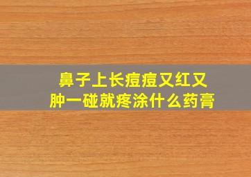 鼻子上长痘痘又红又肿一碰就疼涂什么药膏