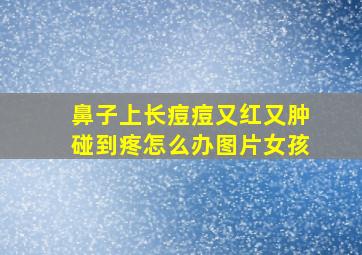 鼻子上长痘痘又红又肿碰到疼怎么办图片女孩