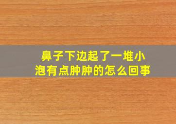 鼻子下边起了一堆小泡有点肿肿的怎么回事