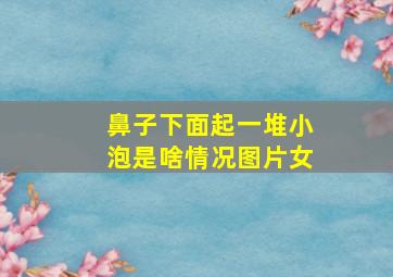 鼻子下面起一堆小泡是啥情况图片女