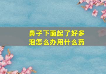 鼻子下面起了好多泡怎么办用什么药