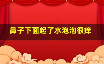 鼻子下面起了水泡泡很痒