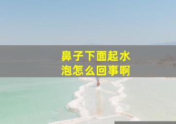 鼻子下面起水泡怎么回事啊