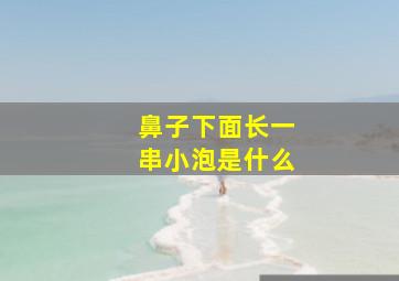 鼻子下面长一串小泡是什么