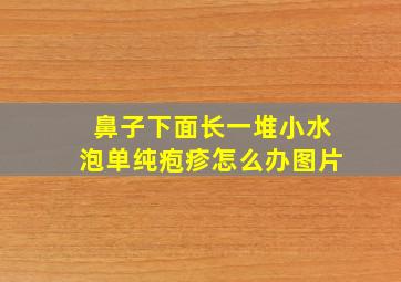 鼻子下面长一堆小水泡单纯疱疹怎么办图片