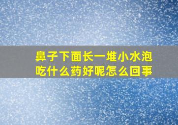 鼻子下面长一堆小水泡吃什么药好呢怎么回事