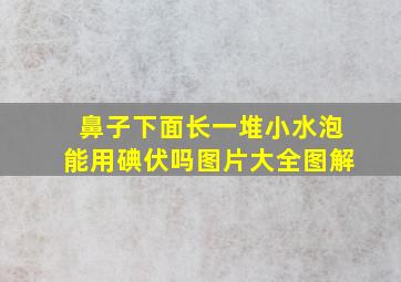 鼻子下面长一堆小水泡能用碘伏吗图片大全图解