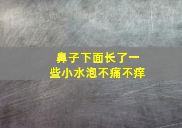 鼻子下面长了一些小水泡不痛不痒