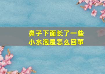 鼻子下面长了一些小水泡是怎么回事