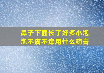 鼻子下面长了好多小泡泡不痛不痒用什么药膏