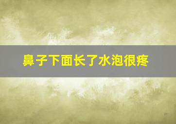 鼻子下面长了水泡很疼