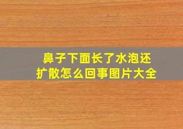 鼻子下面长了水泡还扩散怎么回事图片大全