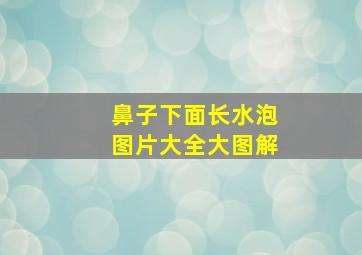 鼻子下面长水泡图片大全大图解