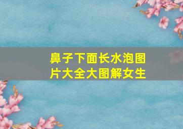 鼻子下面长水泡图片大全大图解女生